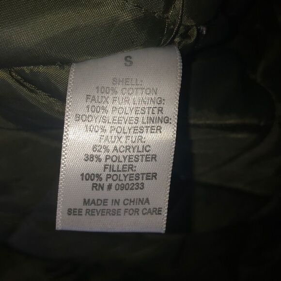 LA hearts army green jacket with a faux fur hood - Picture 8 of 9